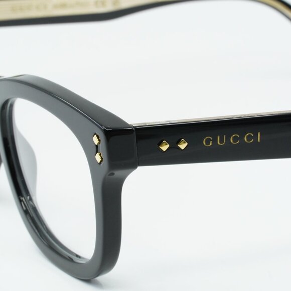 🕶️ New Gucci GG1086O 005 Eyeglasses - Black Frame - Picture 3 of 9